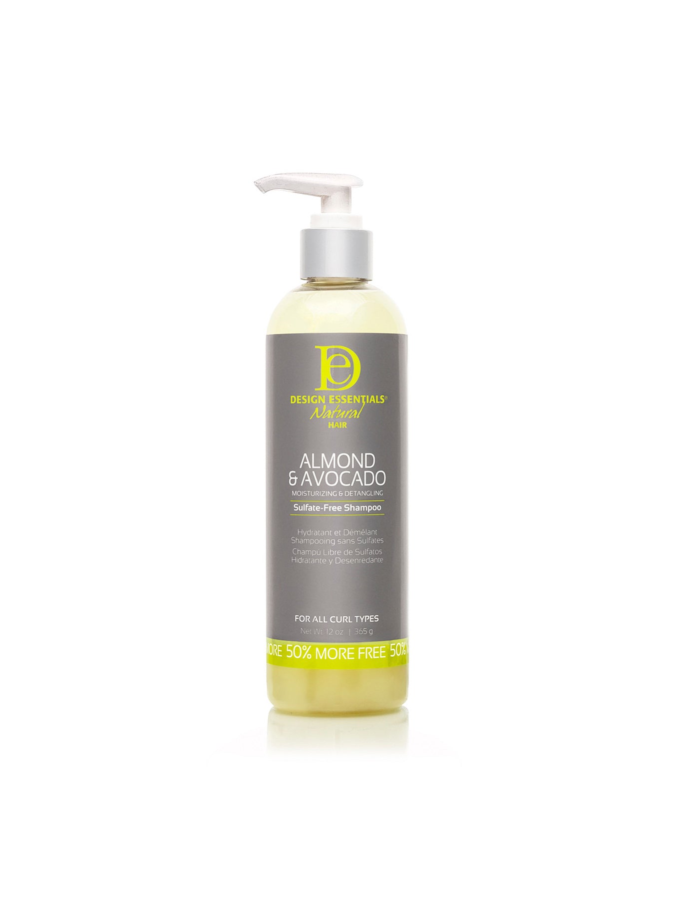 Design Essentials Natural Almond & Avocado Moisturizing & Detangling Sulfate Free Shampoo