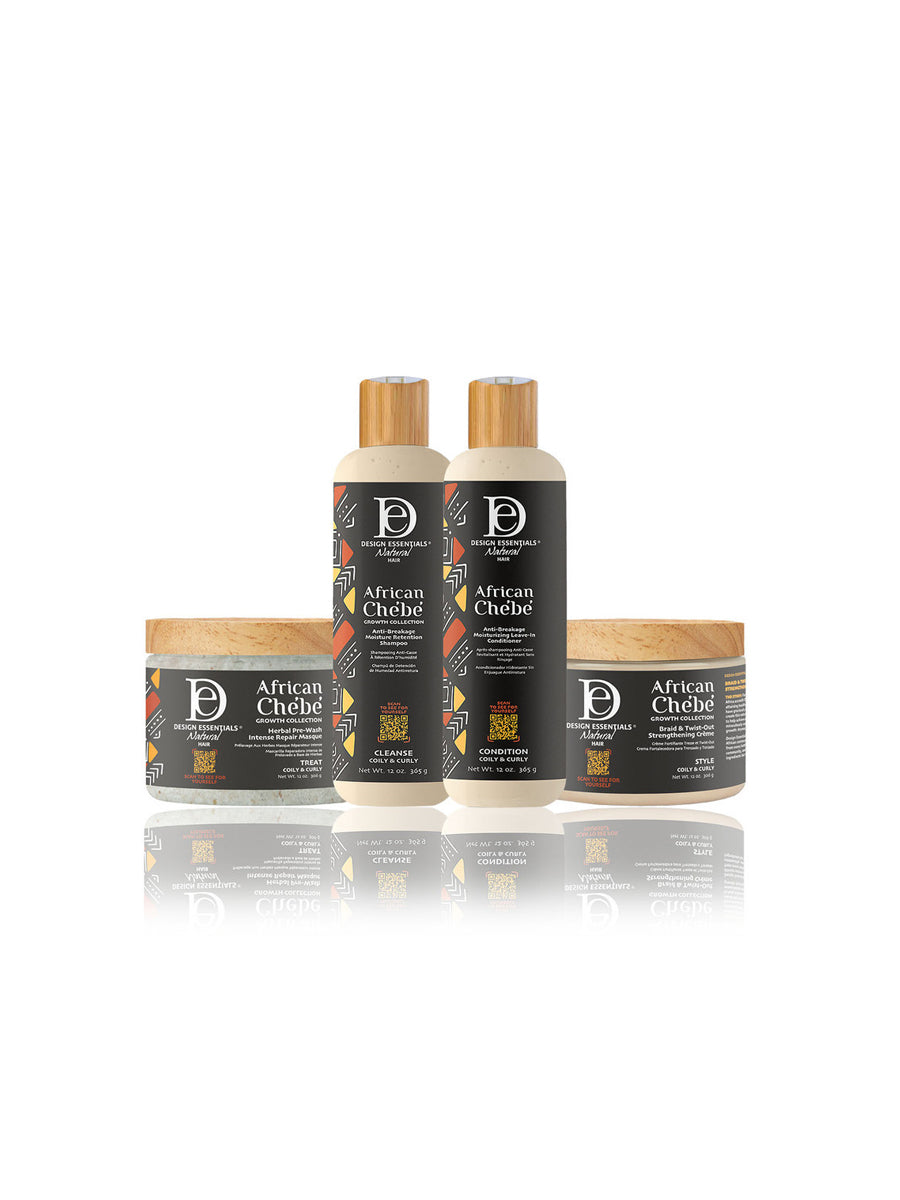 Design Essential African Chebe Braid & Twist-Out Strengthening Crème Bundle