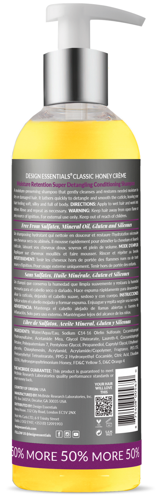 Design Essentials Honey Crème Conditioning Shampoo